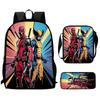 Wolverine Deadpool Movie Characters Trendy Cartoon Printed Backpack Student