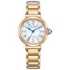 EM1063-89D Women's Eco-Drive Watch with Lily of the Valley and Diamond Design, Water Resistant, Gold