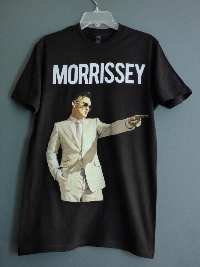 Morrissey Pointing T-Shirt retro style Black tee Unisex Men Women S-5XL