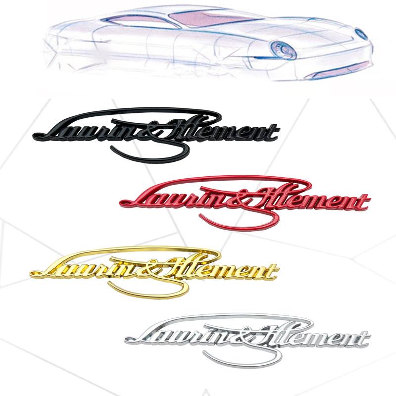 3D металлический логотип Laurin & Klement наклейка на задний багажник автомобиля эмблема значок для MK2 Kamiq Fabia Rapid Yaris Kodiaq Octavia Superb Scala