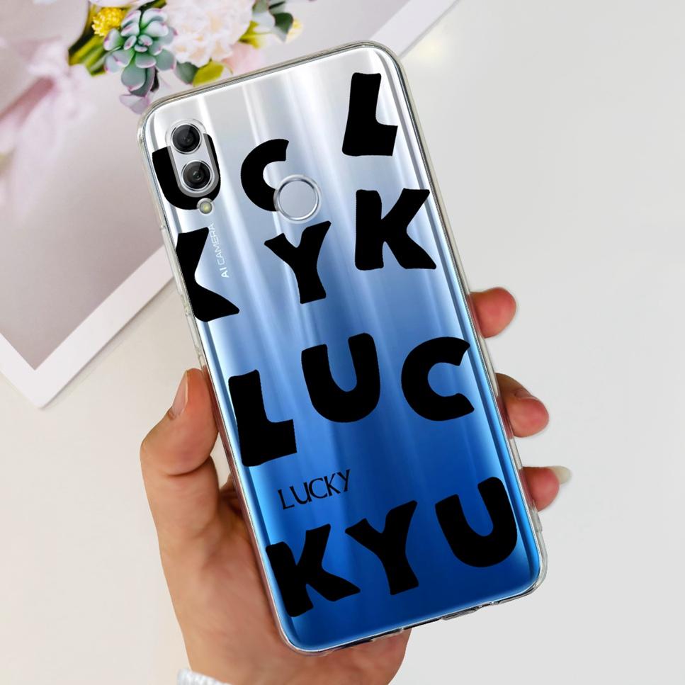 Чехол для Honor 10 Lite HRY-LX1 Роскошный Цветок Любовь Мягкий ТПУ Силикон Прозрачная Крышка Для Huawei Honor 10Lite 6.21" Чехол для Телефона Fundas