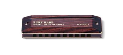 Губная гармошка SUZUKI с 10 отверстиями PURE HARP тон MR-550 A