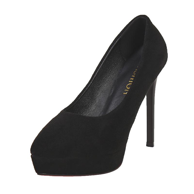 Потрясающие туфли-лодочки на высоком каблуке цвета красной фасолевой пасты, женская обувь, весенняя новинка, большой размер, европейский и американский стиль, однотонные, водонепроницаемые туфли на платформе и шпильке