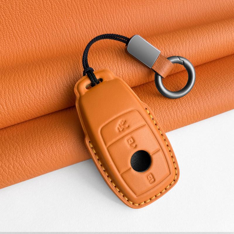 Mercedes-Benz Genuine Leather Key Case for GLC, Class A, S, C200, E300 Models