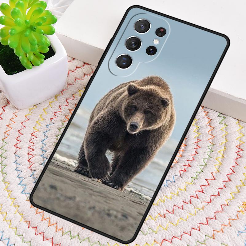 Cute Grizzly Bear Phone Case for Samsung Galaxy note 10 pro S26 Ultra S23 S24 FE S25 S21 S22 PLUS shockproof Cove