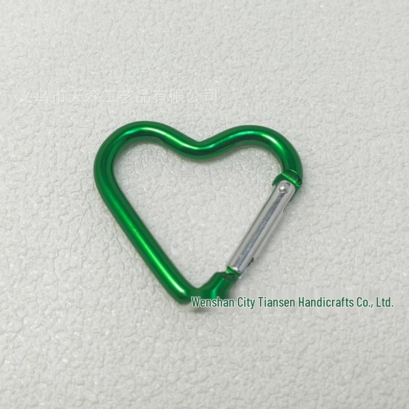 Mini Heart Carabiner: Aluminum Eight-Shaped Hook for Outdoor and Clothing Use
