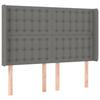 VidaXL Headboard with Ears Dark Grey 147x16x118-128 Cm Fabric3120013