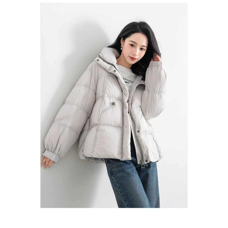 Han Fan Thickened Puff Down Cotton Clothes Women's Winter New Loose Warm Zipper Hooded Jacket