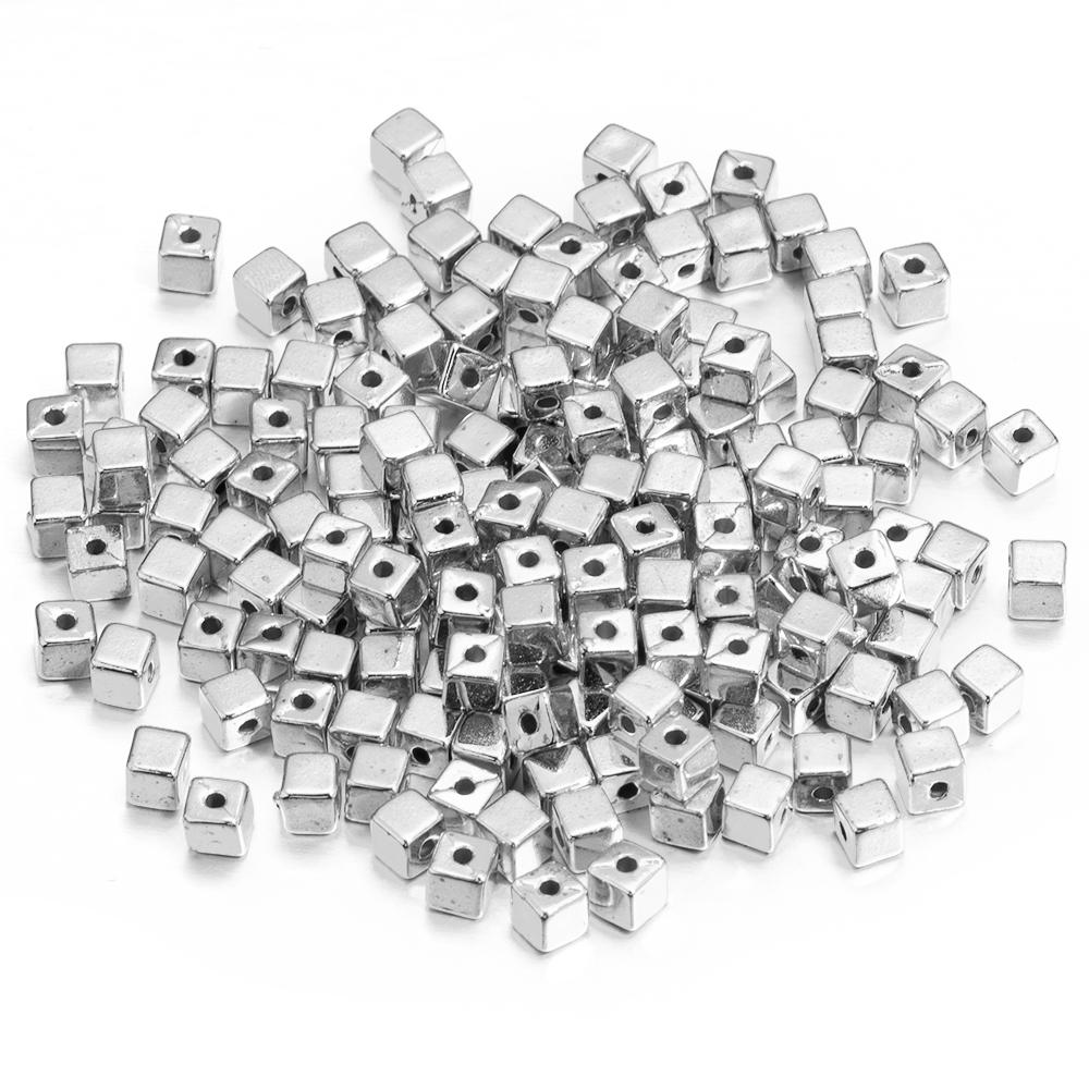 200-500Pcs 3 4 5mm CBB Square Beads For Jewelry Making Loose Spacer Plastic Beads DIY Bracelets Necklaces Supplies Wholesale