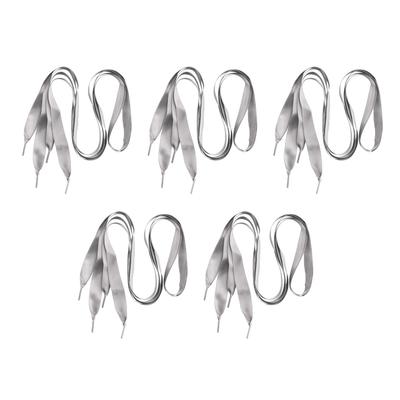 5 пар атласных шнурков шириной 0,8 дюйма, универсальные широкие атласные ленточные шнурки, плоские шнурки для обуви