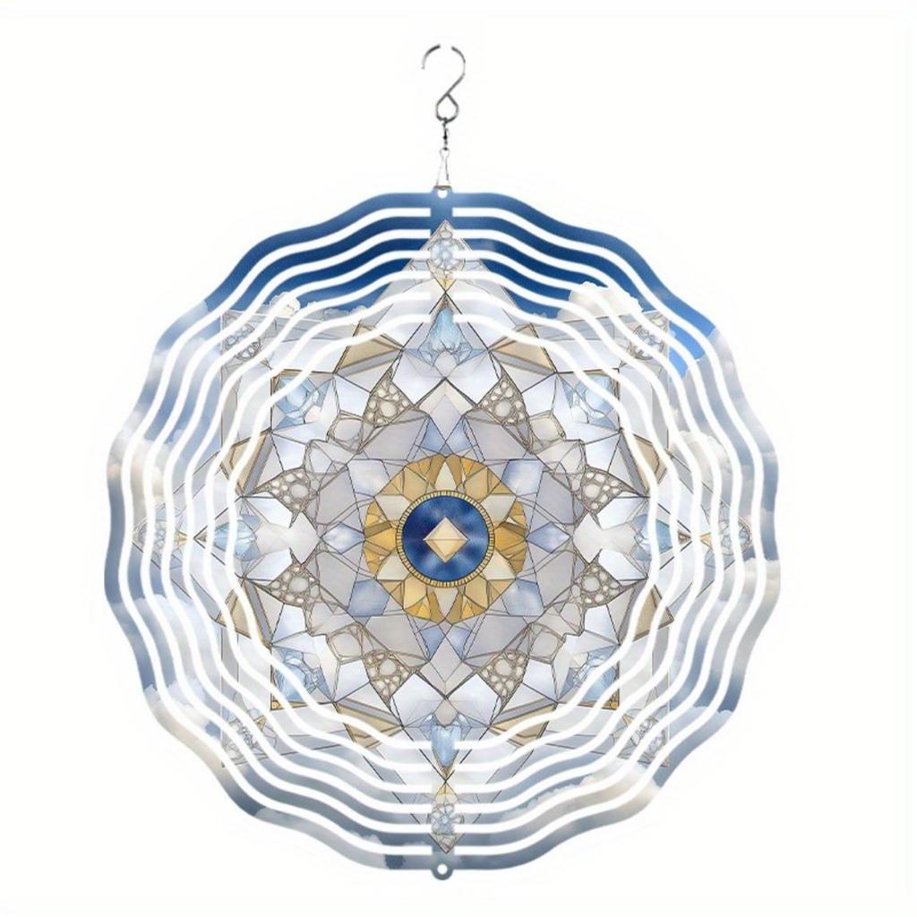 Metal Wind Spinner Outdoor Indoor Decor 3D Kinetic Windmill Gift for Women Wife Valentines Day Thanksgiving Christmas