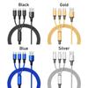 Nylon Braided Wire Phone Charger Cable Quick Charge Universal 3-In-1 Fast USB Charging Cable