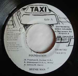 7inch Record BEENIE MAN Foundation TAX0175 Taxi 1998 Jamaica Reggae Ska Dub Used