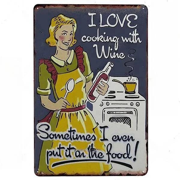 Retro Wine Metal Sign Plaque Vintage Whiskey Painting Perfect for Bar Restaurant Club Man Cave Wall Decor