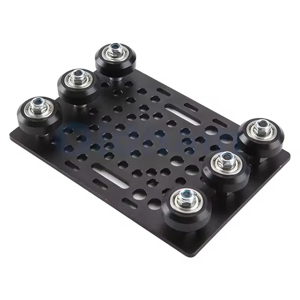 Детали 3D-принтера 20-80 мм Набор портальной пластины V-образного паза с 6 колесами для черного алюминиевого V-образного паза Набор Solid V POM для деталей станка с ЧПУ