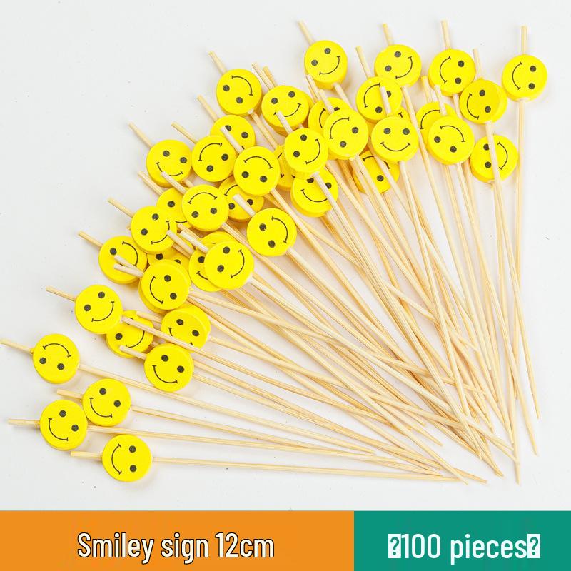 Разноцветные бамбуковые вилочки для фруктов и шпажки для коктейлей - Декоративные и одноразовые для выпечки и мероприятий