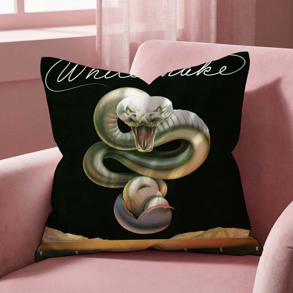 Чехол на подушку Whitesnake - Многоцелевой чехол для дома и автомобиля - Двусторонний, Мягкий и Прочный для Ежедневного Использования