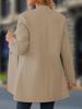 Европейское женское повседневное шерстяное пальто большого размера 2025 года с воротником-стойкой, средней длины - Осенне-зимняя коллекция