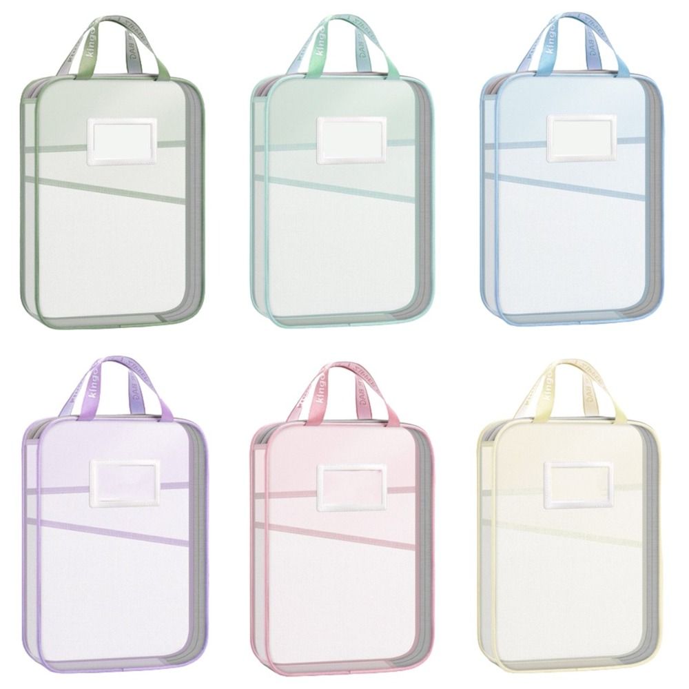 Утолщенная сетчатая сумка на молнии Многофункциональная сумка-папка для хранения контрольной бумаги Сумка для студентов