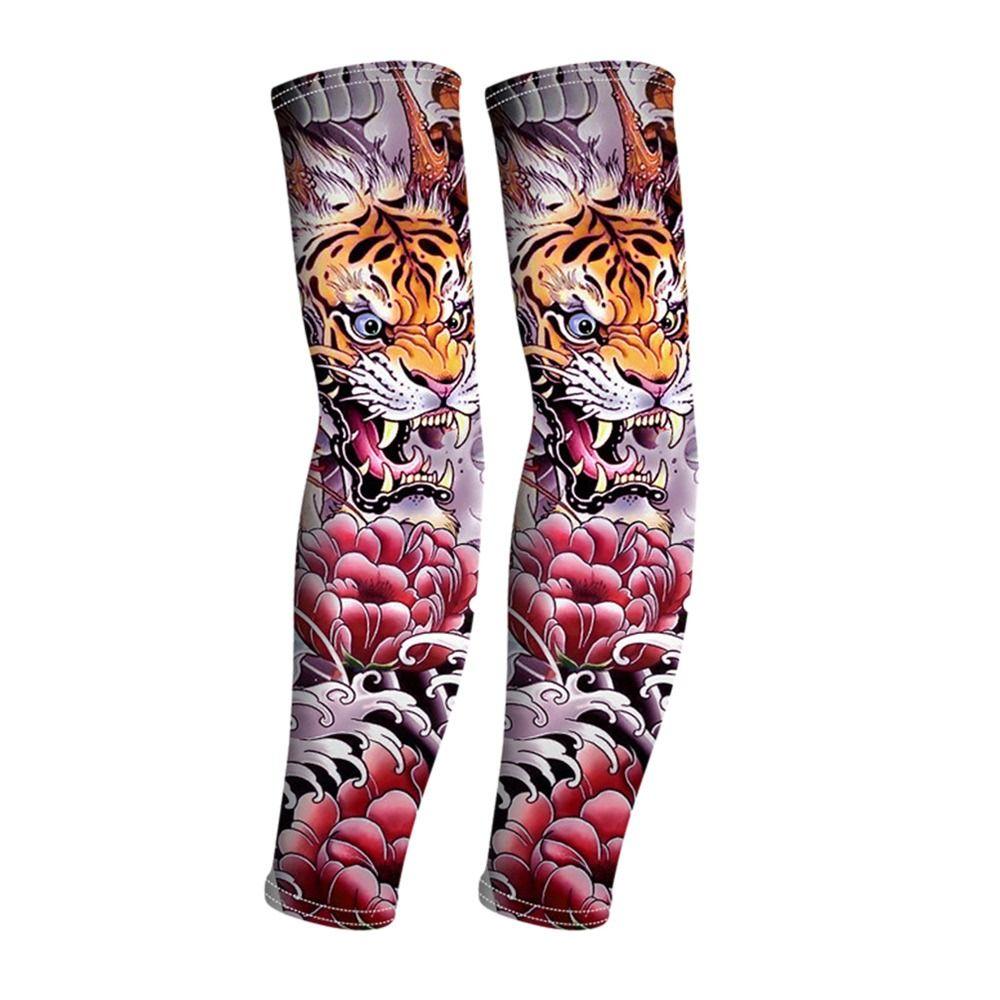 Protection Outdoor Sport Basketball Arm Cover Sun Protection Tattoo Arm Sleeves Flower Arm Sleeves