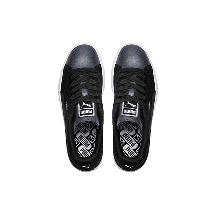 Puma Замшевые мерцающие сетчатые легкие низкие кроссовки Женские кроссовки Черный Серый 369597-02