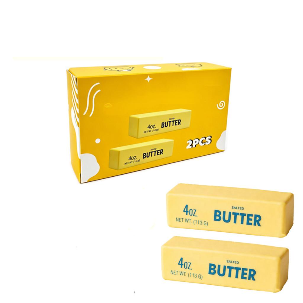 Butter Sticks 4oz Each Pack of 2 Unsalted Baking Cooking Ingredient Suitable for Recipes and Meals