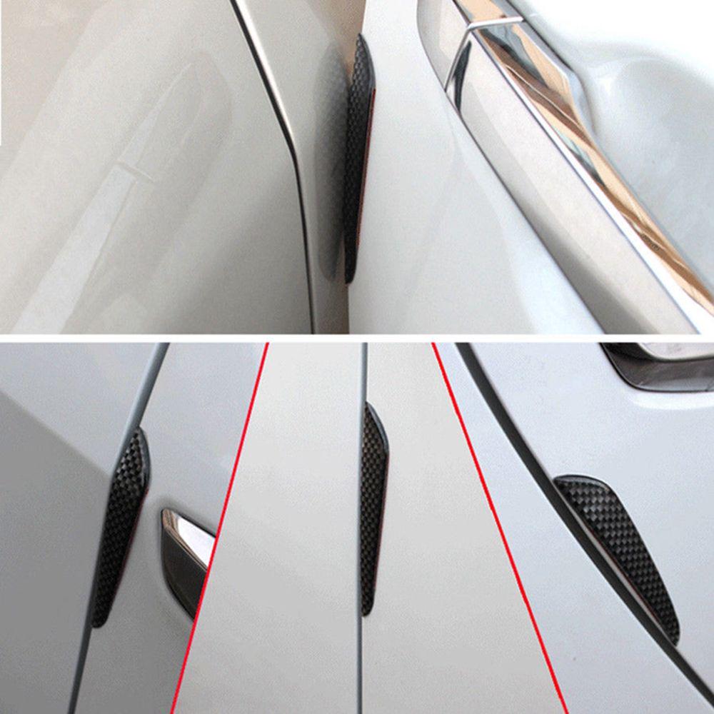 4Pcs New Crash Sticker Scratch Protector Trim Molding Car Door Edge Guard Carbon Fiber Protection Strip