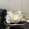 Solid Color Simple Casual Versatile Unisex Daily Large-capacity Storage Bag Going Out Handbag Shoulder Messenger Bag