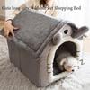 Cat Nest Insulation for All Seasons Winter Cage Villa Style Closed Cat Nest Winter Dog Kennel and Cat Supplies Winter Warm Mat