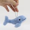 Cute Cetacean Pendant Cartoon Marine Organism Keyring Lovely Plush Stuffed Whale Keychain  Gift
