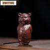 Антикварные Фигурки Питомцы для Чайной Церемонии из Фиолетовой Глины Бутик Фигурка Тигра для Украшения Рабочего Стола Счастливый Декор Ручная Работа Аксессуары для Чайного Набора