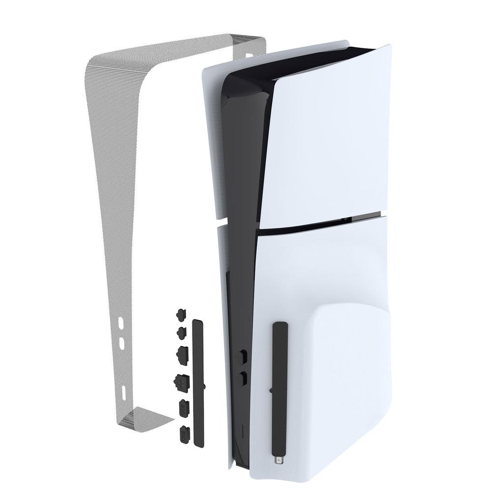 Пылезащитная накладка на среднюю полосу консоли, гибкая защитная сетка с силиконовыми пылезащитными заглушками для PS5 Slim, крышка радиатора