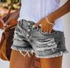 Модные шорты из денима для женщин с кисточками и рваными краями, джинсовые шорты с высокой талией, женские летние джинсы Feminino