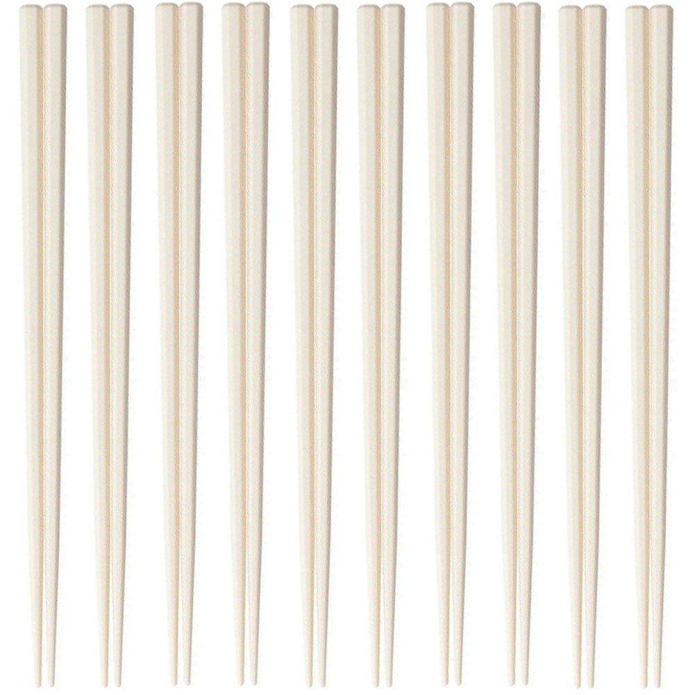 Daikoku Kogyo SPS Reusable Commercial Pack of 10 Chopsticks, Hexagonal, 23cm, Beige, Use, 3771187,