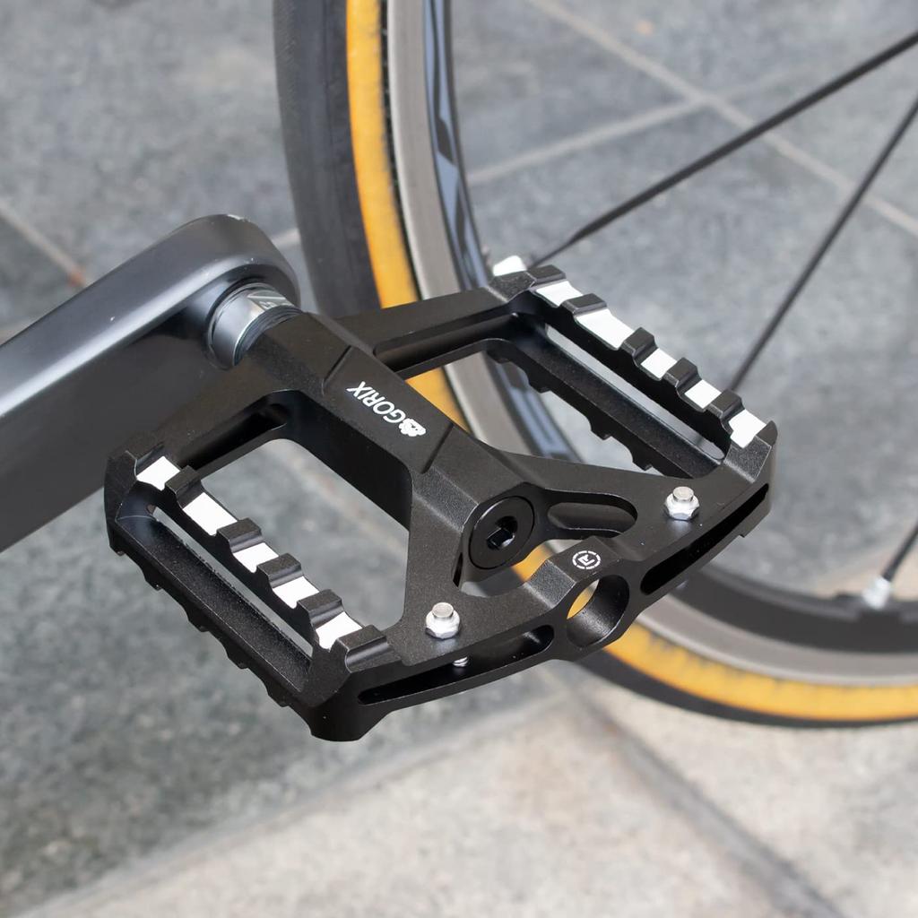 GORIX Велосипедные педали Flat 3 Smooth Stylish Pin Matte Road Cross Mountain Bike и другие велосипедные педали, педаль, подшипники, вращение, легкие, алюминиевые,
