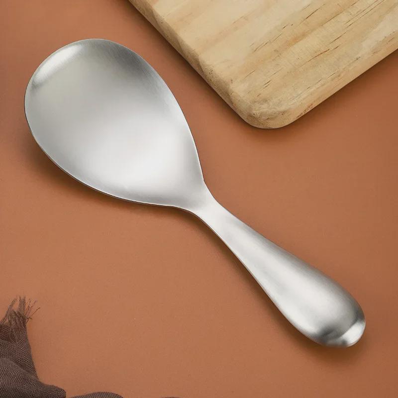 Ложка для риса из нержавеющей стали 304 с антипригарным покрытием — большая, толстая кухонная утварь для использования дома или в отеле
