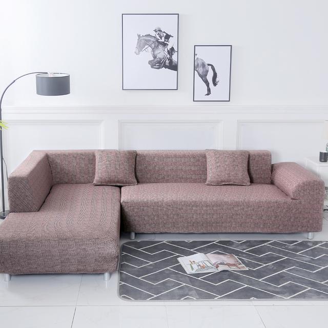 Geometric Corner Sofa Covers For Living Room Elastic Spandex Slipcovers Couch Cover Stretch Sofa Towel L Shape Need Buy 2pieces