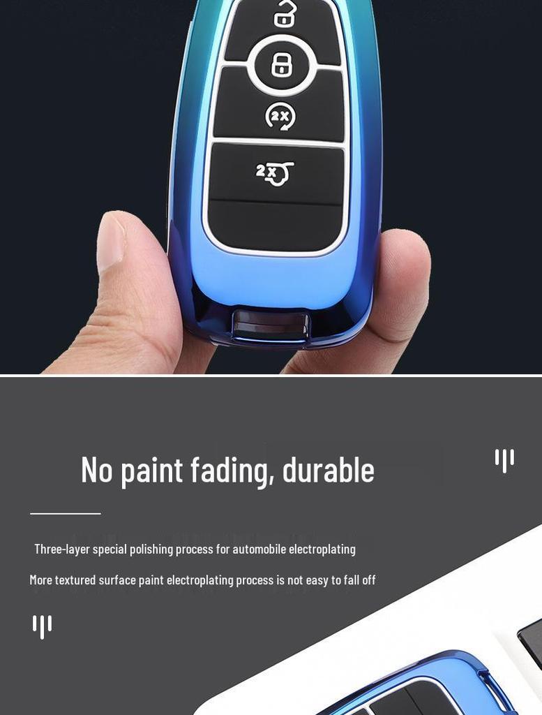 Совместимый металлический чехол для ключа для моделей Lincoln: Corsair, Aviator, Navigator, MKX, Continental, MKZ, MKC