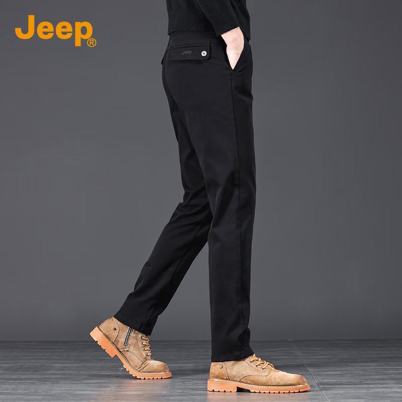 JEEP Men's Straight-Leg Casual Business Trousers