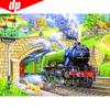 Алмазная картина Круглые камни Пейзаж Алмазная вышивка Поезд Алмаз