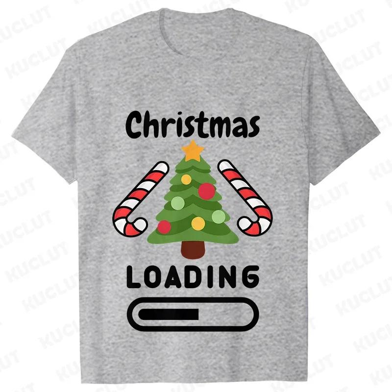 Christmas Loading Graphic TShirt Women Clothing Casual Short Sleeve Tees Happy New Year Tshirt Fashion Merry Christmas Yk Tops