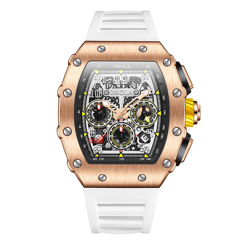 Модные многофункциональные полностью автоматические механические мужские часы водонепроницаемые ленточные часы для мужчин