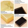 12pcs Cardboard Necklace Boxes with Ribbon Bowknot and Sponge Inside Rectangle Gold 7x5x2.5cm