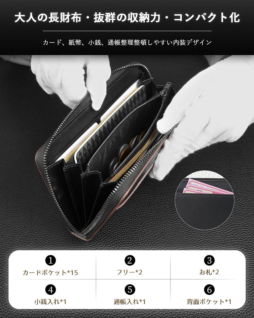 Длинный подлинный YKK Skimming Card Coin Passbook Made by Top Leather Made in Large Money Dark Green [Alivern] мужской кошелек, кошелек, кожа, молния,