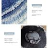Women Summer Denim Bucket Hat Korean Vintage Washed Solid Color Sun Cap Wide Brim UV Protection Travel Beach Sun Hat