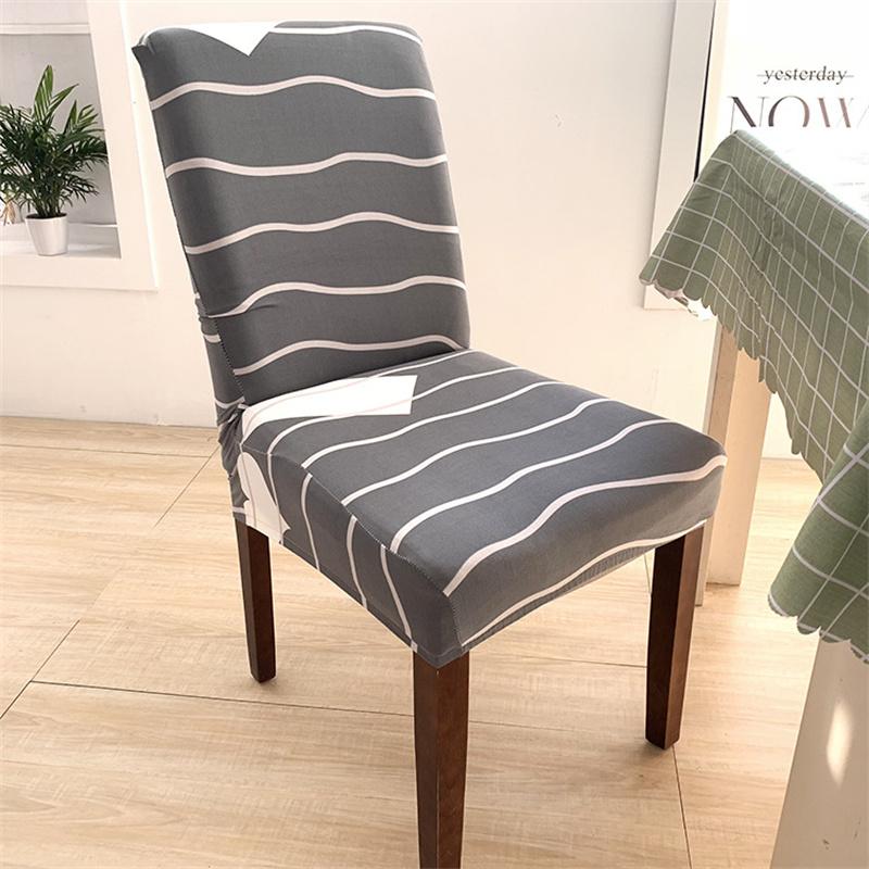 Printing Chair Covers Elastic Dining Room Seat Cover Spandex Dustproof Chair Protective Case for Home Office Restaurant Banquet