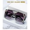 Oversized Square Diamond Y2k Sunglasses New Women Men Fashion Rhinestone Sun Glasses Lady Luxury  Designer Eyewear UV400 Unisex