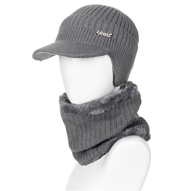 Новые зимние шапки на меховой подкладке, стильный теплый вязаный комплект, шапки для мужчин и женщин, классическая вязаная шапка, уличные наушники, шапки