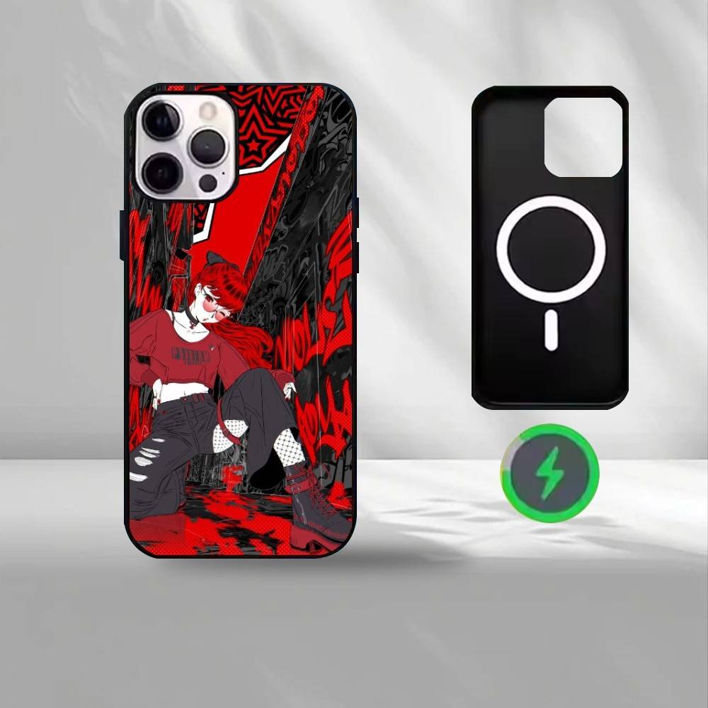 Kasumi Persona Yoshizawa 5 Phone Case For iPhone17,16,15,14,13,12,11 Plus,For Magnetic Wireless Charge Cover