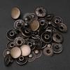 50 set Pure Brass Snap Buttons Round Button Cloth Luggage Decoration Tool(12.5mm Bronze)